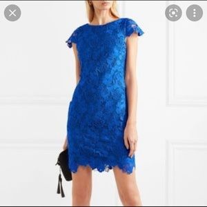 Alice + Olivia Guipure Lace Mini Dress Blue Size 8